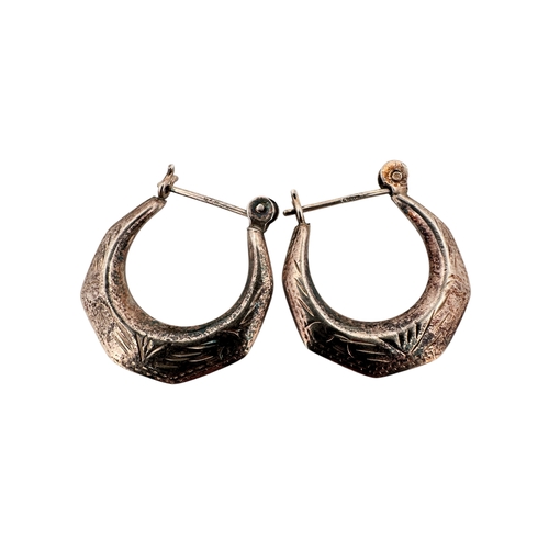 287 - Large Silver Creole Hoop Earrings