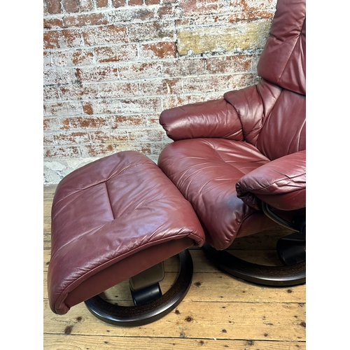 740 - Ekornes Stressless Reclining Armchair & Foot Stool