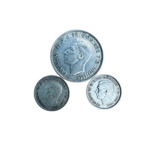 41 - Australia Silver Florin 1944 and Sixpences 1940 and 1942