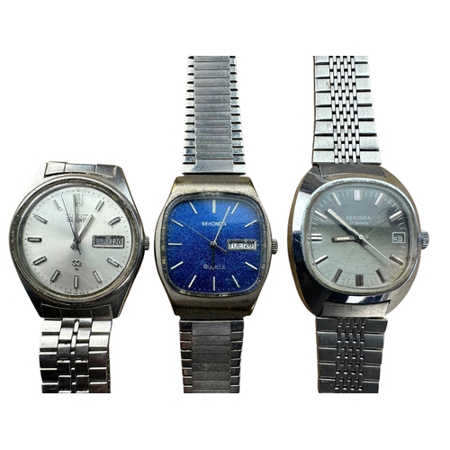 428 - 2 Gent's Sekonda Wristwatches and A Quartz Seiko Example (AF)