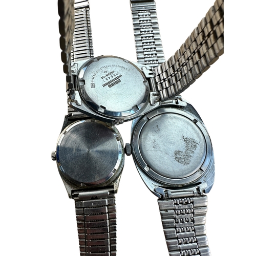 428 - 2 Gent's Sekonda Wristwatches and A Quartz Seiko Example (AF)