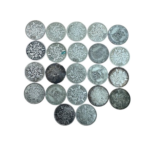 8 - 22 George V Silver Sixpence Coins