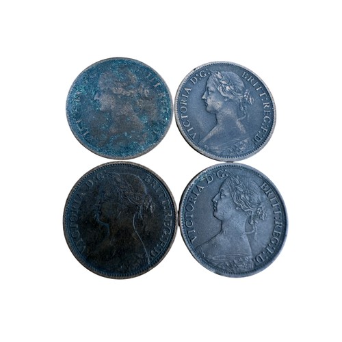 23 - 4 Queen Victoria Farthing Coins Dated 1860, 1862, 1864 and 1866