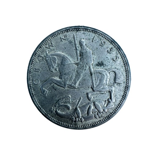 35 - 1935 George V Silver 'Rocking Horse' Crown Coin