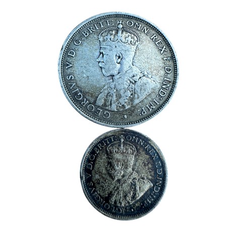 40 - Australia Silver Florin 1911 and Sixpence 1921