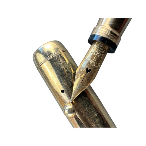 143 - Swan Rolled Gold Fountain Pen with 14k Nib