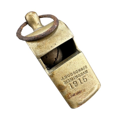 145 - World War One Trench Whistle by Hudson & Co, Birmingham dated 1916