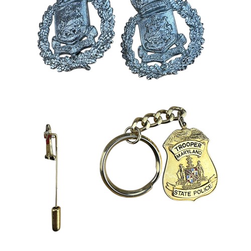 176 - Collection of Police/Law Enforcement Themed Badges etc including Bermuda Police Cap Badges