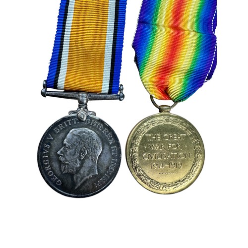 188 - Pair of World War One Medals Awarded to '37259 Pte J. Cummings R. Berks. R.' (Royal Berkshire Regime... 