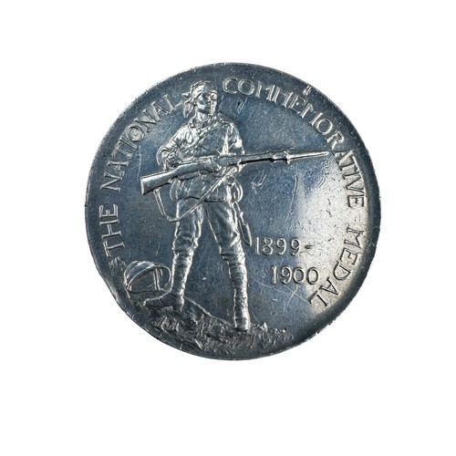 190 - A White Metal Boer War Commemorative Medallion, 'The National Commemorative Medal 1899-1900' by Spin... 