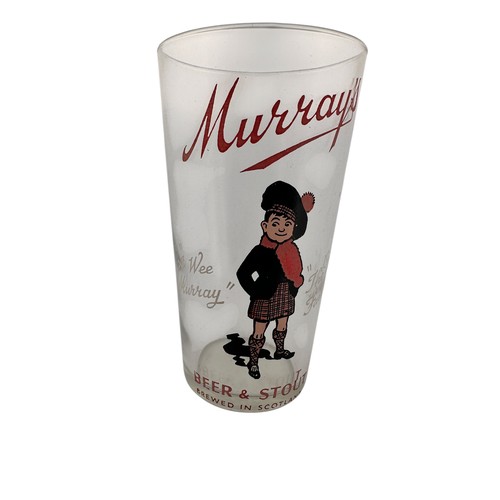 201 - Rare Early 20th Century Advertising Beer Glass for Murray's Beer and Stout of Edinburgh