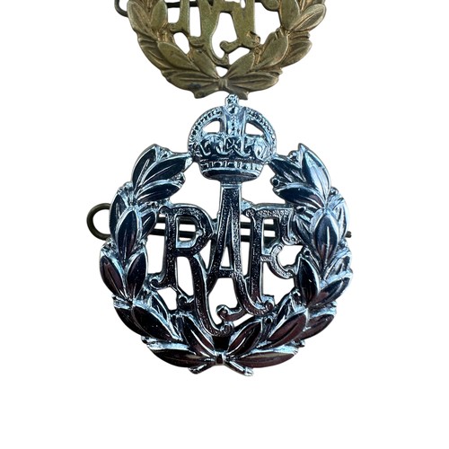 215 - 2 World War Two Era RAF Cap Badges