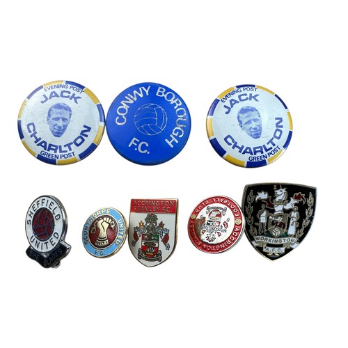 247 - 8 Vintage Football Badges including Enamel