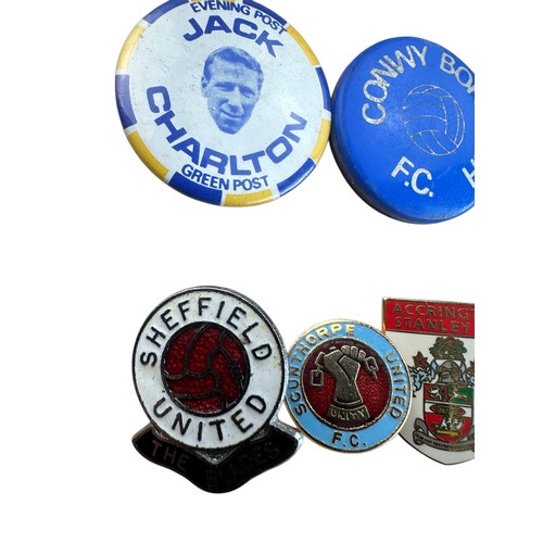 247 - 8 Vintage Football Badges including Enamel