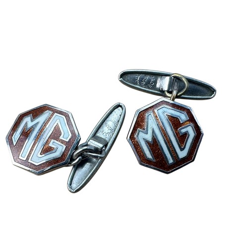 253 - 1930s MG Enamel Cufflinks