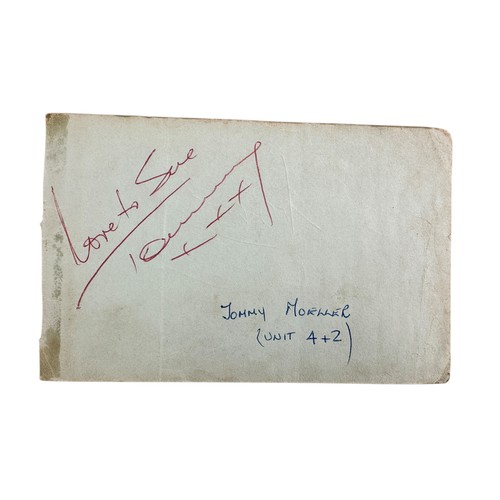 255 - Original 1960s Don Everly Autograph on Album Page with Tommy Moeller of Unit 4 + 2 to reverse