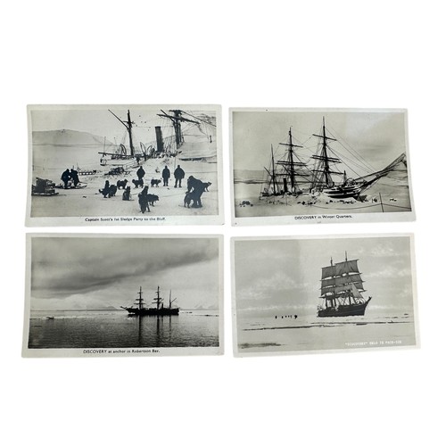 259 - 4 Vintage Real Photograph Picture Postcards of Captain Scott and Discovery in the Antarctic, publish... 