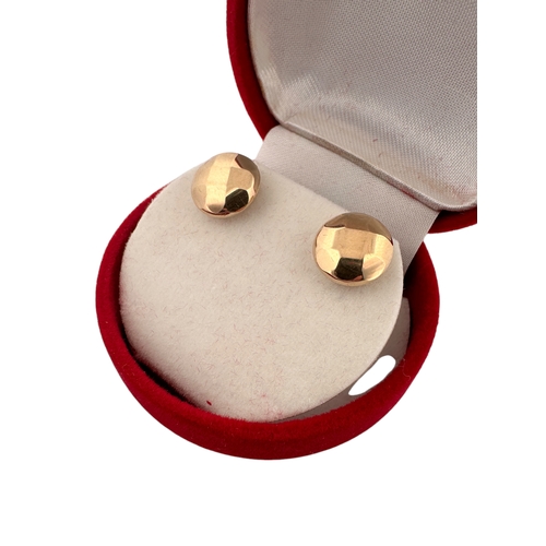 63 - Nine Carat Gold Earrings 1.8g...