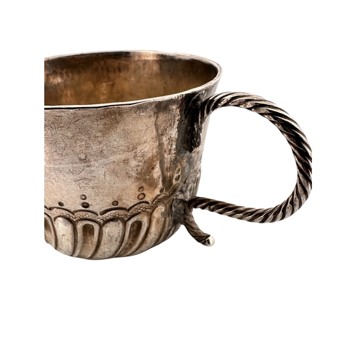 52 - 17th Century (William III) Hallmarked Silver Porringer, London Hallmark, 1692 with Impressed Makers ...