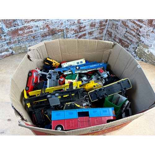 183 - Large Box of Play Worn Diecast Cars & Vehicles