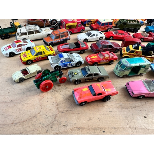 184 - Vintage Play Worn Diecast Cars including Corgi, Lesney & Matchbox Connectables