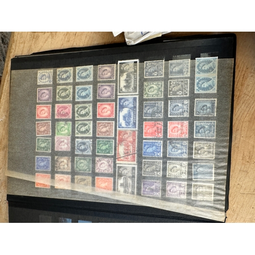 122 - Four Binders & Quantity of Loose, Vintage UK & Worldwide Stamps