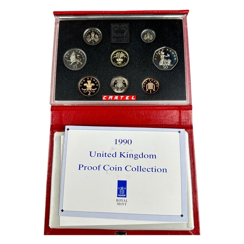 120 - Two 1990 Proof Coin Sets with 1937 Great Britain Halfpennies Collection