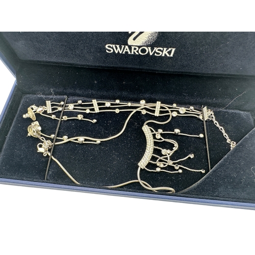 90 - Genuine Swarovski Boxed Necklace, Earrings & Bracelet