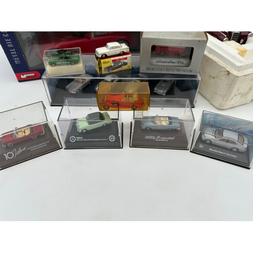 175 - Mercedes Related Die Cast Vehicles inc. Schuco Piccolo 724, Brekina, Franklin Mint etc.