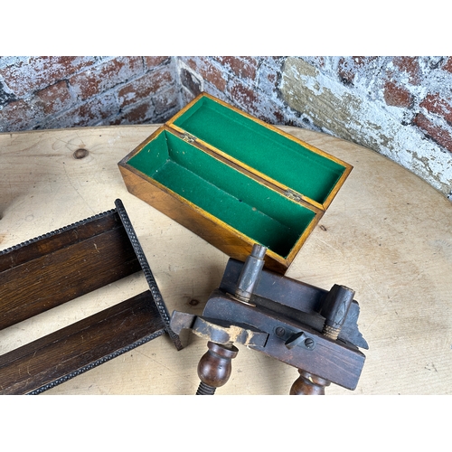 319 - Wooden Items including Oak Book Slide