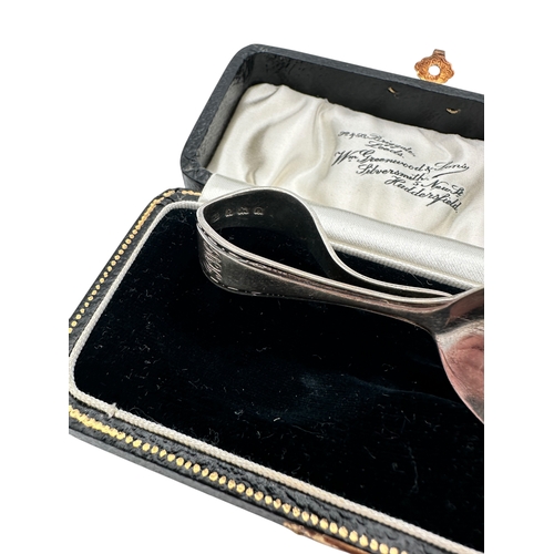 108 - Hallmarked Silver Christening Spoon in Fitted Case 20g