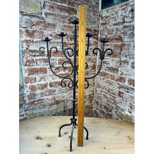 252 - Tall Vintage Wrought Iron Candelabra