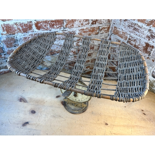 255 - 1920's Salter Scales 50B Baby Scales with Original Willow Basket