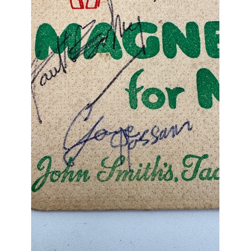 282 - 1970's Beermat with For Autographs Resembling the Beatles - No Authenification