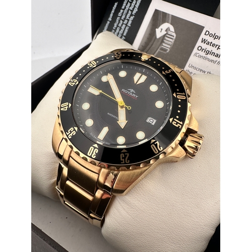 135 - Gold Tone Rotary Aquaspeed Watch