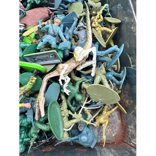 150 - Box of Vintage Plastic Figures including Britains