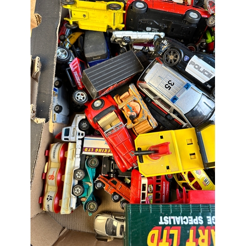 155 - Box of Vintage Play Worn Diecast Cars & Vehicles