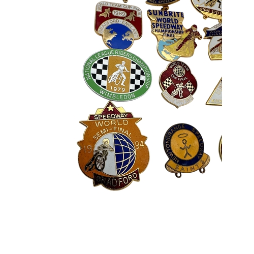 245 - Group of 12 Vintage Enamel Speedway Badges