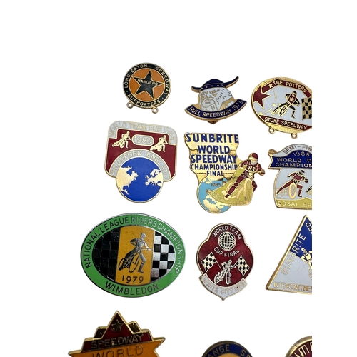 245 - Group of 12 Vintage Enamel Speedway Badges