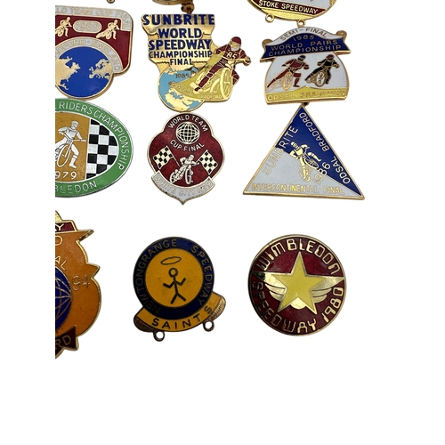 245 - Group of 12 Vintage Enamel Speedway Badges