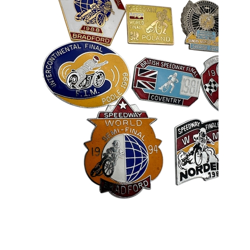 246 - Group of 11 Vintage Enamel Speedway Badges