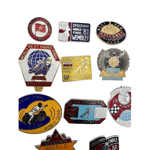 246 - Group of 11 Vintage Enamel Speedway Badges