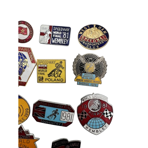 246 - Group of 11 Vintage Enamel Speedway Badges