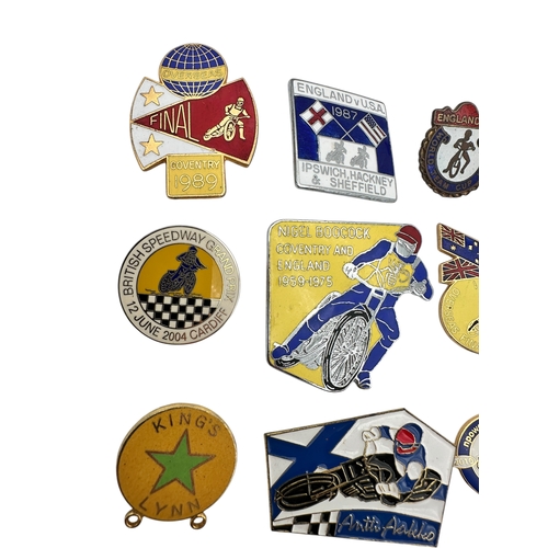 247 - Group of 12 Vintage Enamel Speedway Badges