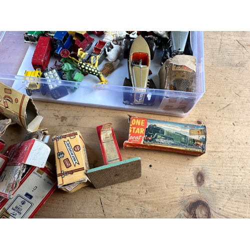 170 - Vintage Diecasts Vehicles & Empty Vintage Toy Boxes