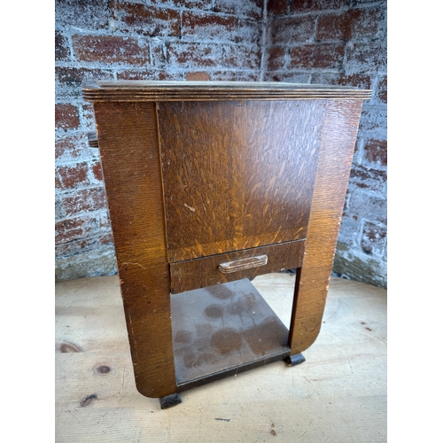 689 - Vintage Sewing Box/Table with Document Drawers to Each Side....