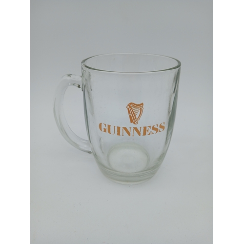 6 Guinness Half Pint and 1 Pint Moulded Glass Tankards - circa 70s/80s