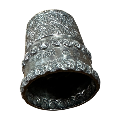 10 - Charles Horner Silver Thimble, Chester 1898 (Rare Model)