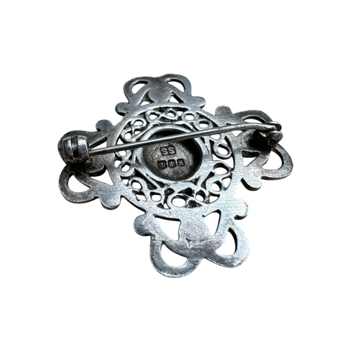 51 - Celtic Silver Brooch by Shetland Silvercraft, Edinburgh 1973, 8.7g