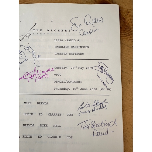 The Archers Episode No 12998, Tuesday 23rd May 2000 Cast Autographed Script